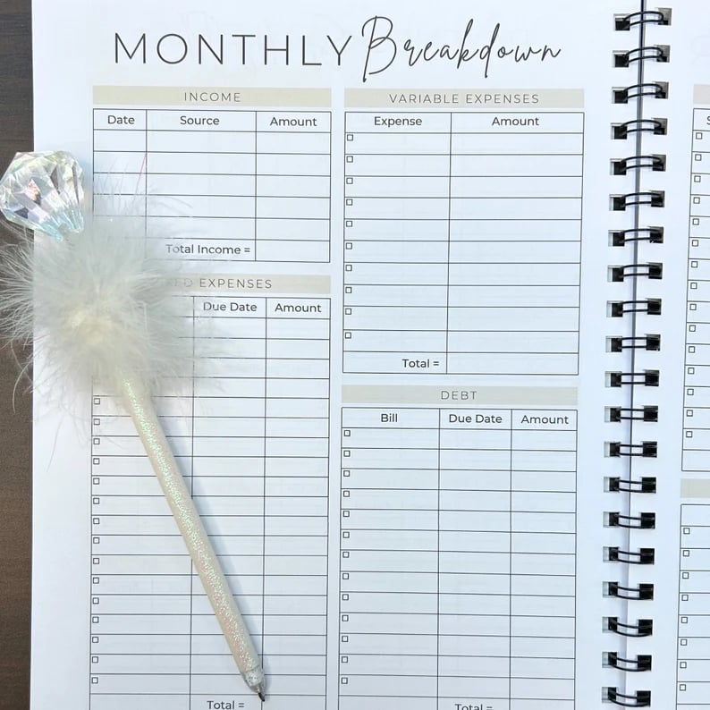 📒Undated 12 Month Budget Planner | Budget Notebook