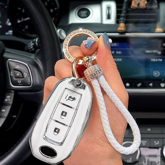 Infiniti Car Key Case Rhinestones Keychain