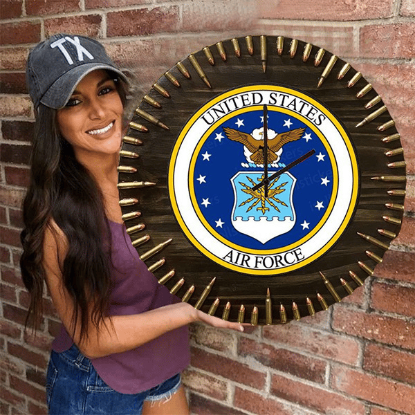 💥Handmade Patriotic Flag Bullet Clock