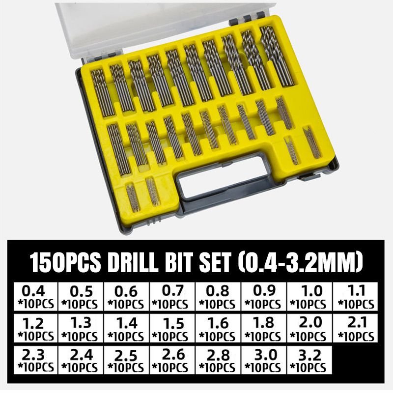 Titanium-Plated High-Speed Steel Drill Bit Set (Multiple Sets Of Specifications)