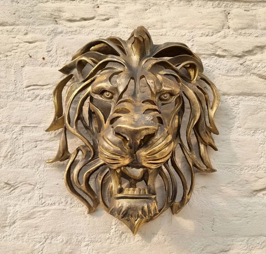 🦁Rare Find - Large Lion Head Wall Mounted Art Sculpture🎁