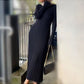 2023 Fall New Sleeved Knit Midi Dress