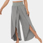 High Waisted Split Wide Leg Quick Dry Casual Pants