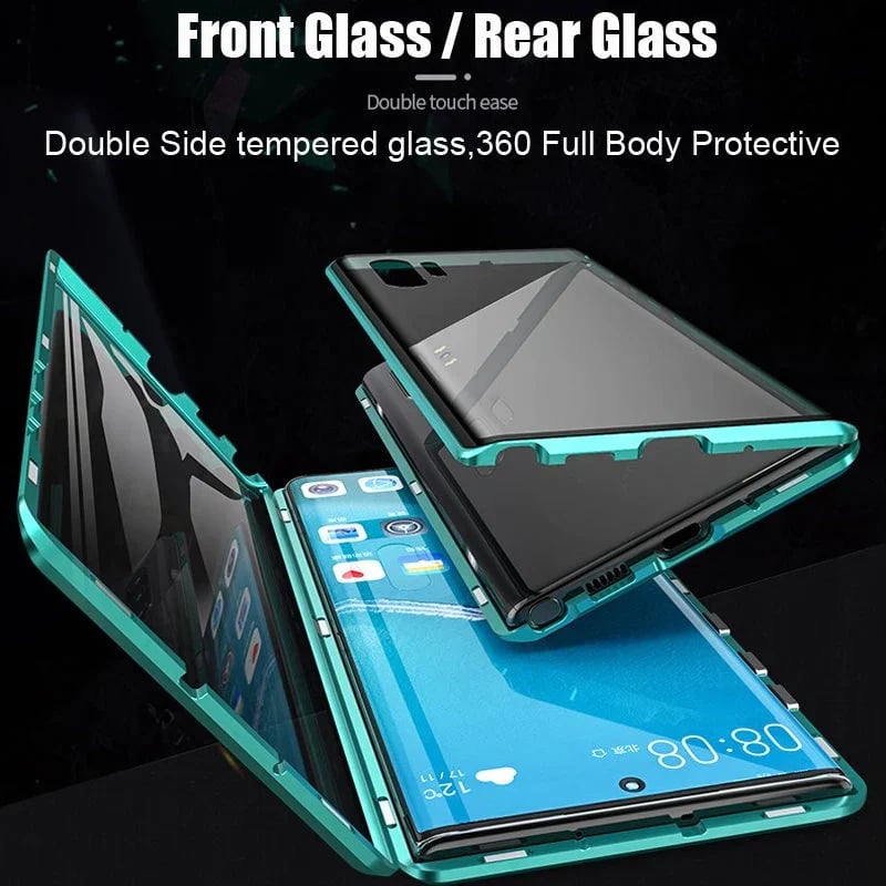 Magnetic Tempered Glass Double-sided Phone Case