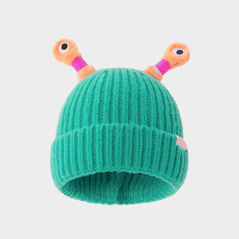 🔥Winter Parent-Child Cute Glowing Little Monster Knit Hat/Cute glowing little monster knitted hat