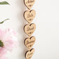 Family of hearts plaque, Christmas gift Family tree Laser cut Engraved Wooden name signs Rustic family sign Personalised wall hanging