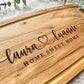 Personalised Engraved Acacia Rustic Wood Serving Board, Cheese Board, Chopping Board Wedding New Home Wooden Anniversary Gift ANY WORDING
