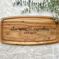 Personalised Engraved Acacia Rustic Wood Serving Board, Cheese Board, Chopping Board Wedding New Home Wooden Anniversary Gift ANY WORDING
