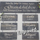 Engraved  Long Distatance Grandchildren sign, wall art, personalized, Grandma, Grandparent gift, engraved, with names, birth date