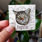 Personalized pet pin,realistic cat paintings,personalized pet accessories,cat pin,realistic handmade pet portrait,hand painted wooden brooch