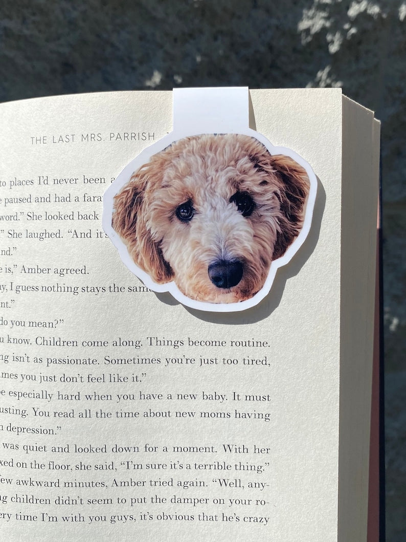 Personalized Bookmark | Custom Bookmark | Custom Pet Photo Gift | Dog Mom Present | Personalized Dog Magnetic Bookmark