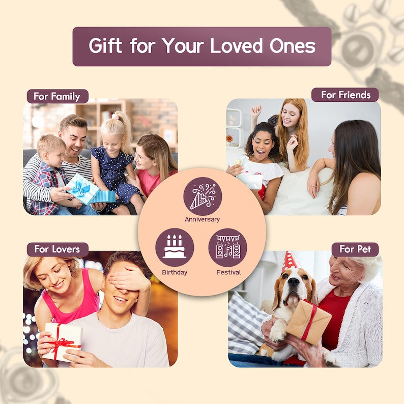 Personalized Photo Projection Bracelet Mother's Day Gift For Mom Handmade Braided Rope Bracelet Custom Photo Bracelet Couple Bracelets