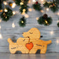 Wooden Dog Family Puzzle, Wooden Name Puzzle, Dog Mom, Animal Family Gift, Animal Figures, Dog Toys, Anniversary Gift