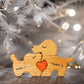 Wooden Dog Family Puzzle, Wooden Name Puzzle, Dog Mom, Animal Family Gift, Animal Figures, Dog Toys, Anniversary Gift