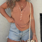 2023 New Women's Washed Button Tank