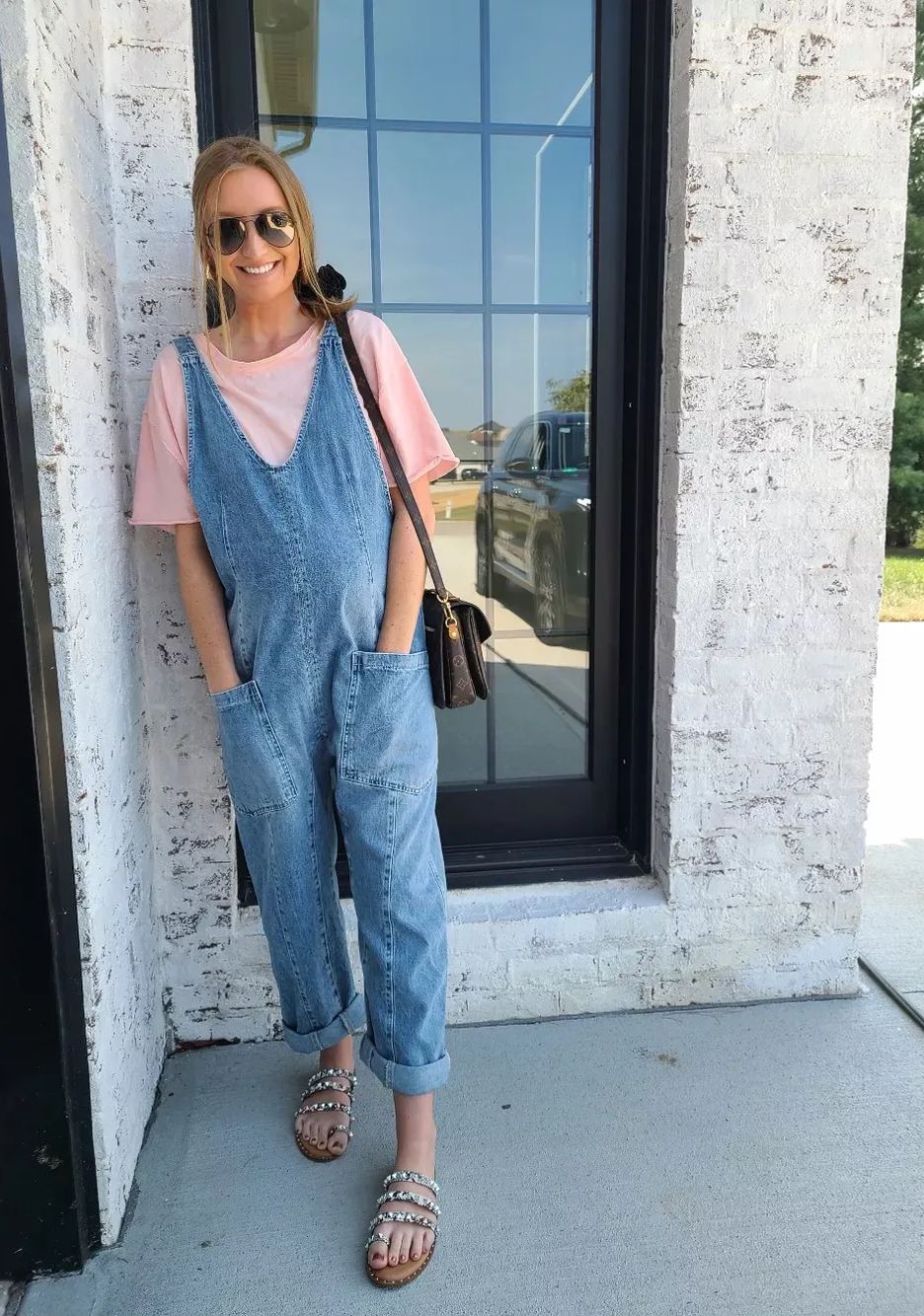 High Roller Denim Jumpsuit With Pockets