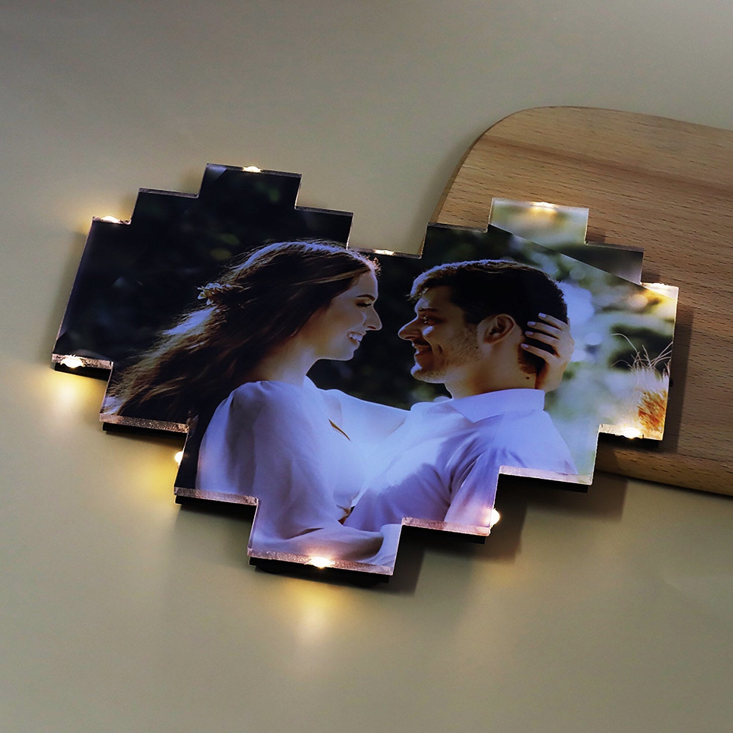 Custom Heart Shape Photo Collage Lamp💞