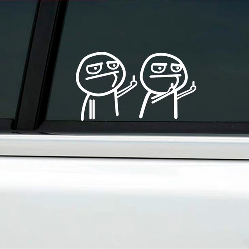 Middle Finger Funny Car Sticker