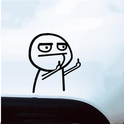 Middle Finger Funny Car Sticker