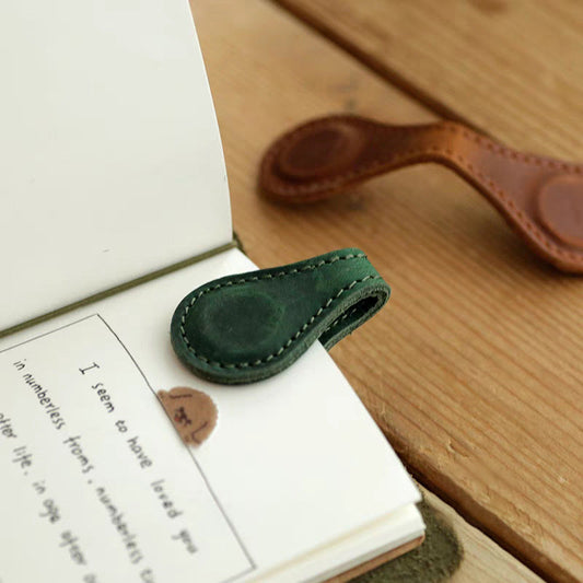 Vintage magnetisk lærbokmerke/Vintage Magnetic Leather Bookmark